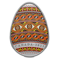 2023 Silver Pysanka писанка Coin, 1 oz Ukrainian Easter Egg