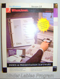 Vintage Index & Presentation Software for binders, windows compa