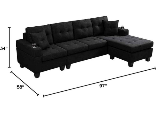 Living Room Bliss Sale Up to 50 %Off Four-Seater Sectional Sofa in Couches & Futons in Oshawa / Durham Region - Image 3