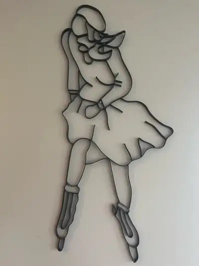 METAL FIGURE SKATER WALL DECOR, View more