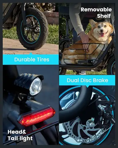 Brand new foldable electric scooters with cargo space ON SALE! 550W motor, 18.6 mph top speed 15–20...