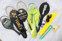 5 badminton racquets racket Dunlop Yonex slazenger Wilson Carlto