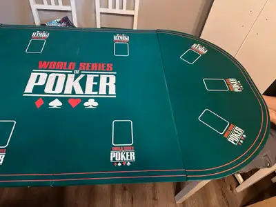New poker table top Comes with free chips