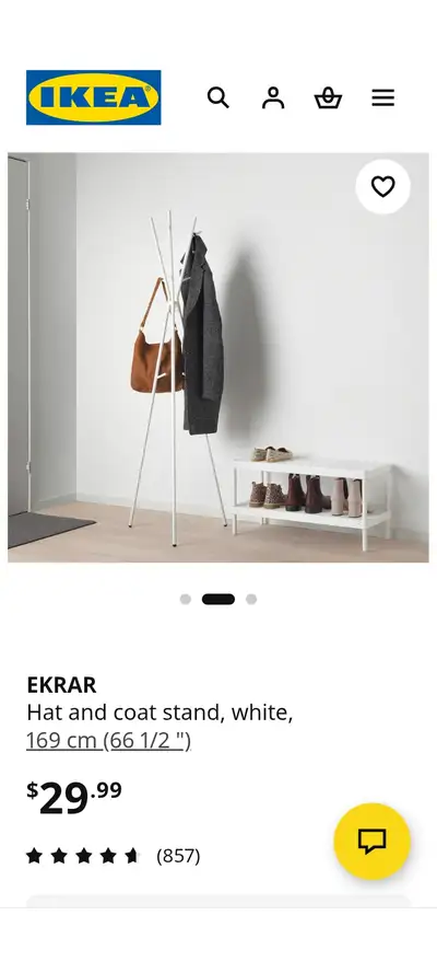 Ikea   EKRAR coat/ hat stand + HOMESENSE shoe rack, View more