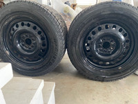 Winter Tires on Black Steel Rims  225 65R17 Excellent Shape