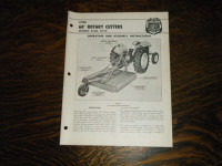 Ford 22-60, 22-70 Rotary Cutters Operating and Assembly Manual