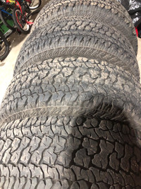 Set of Marshal (Kumho) AT51 all weather tires. Lt245/70R17