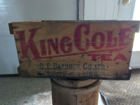 King Cole Tea vintage crate