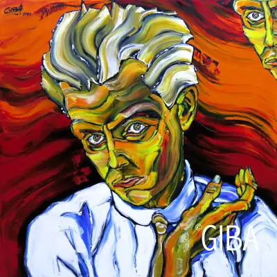Hommage à Egon Schiele - Peinture sur toile par Giba, View more