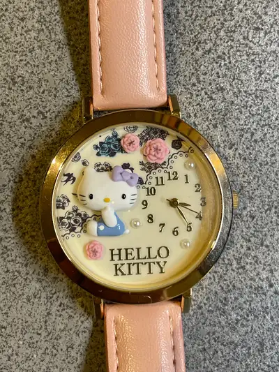 Rare Made in Japan 3D Hello Kitty Watch Rose Wristwatch, View more