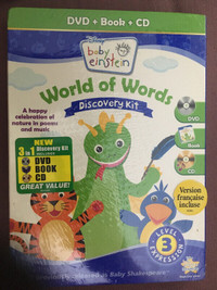 New Baby Einstein Disney World o Words Discovery Kit DVD/CD/BOOK