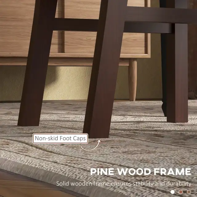 Pine Wood Kitchen Table Chair with PU Leather Cushion for Living in Chairs & Recliners in Markham / York Region - Image 5