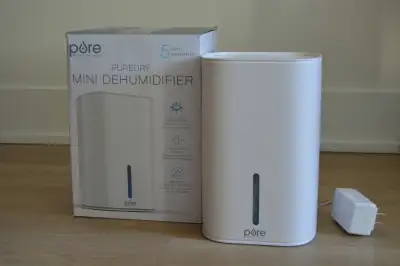 Pure Enrichment® PureDry™ Mini Dehumidifier - Compact Water Tank Eliminates 300ml/day in Excess Mois...