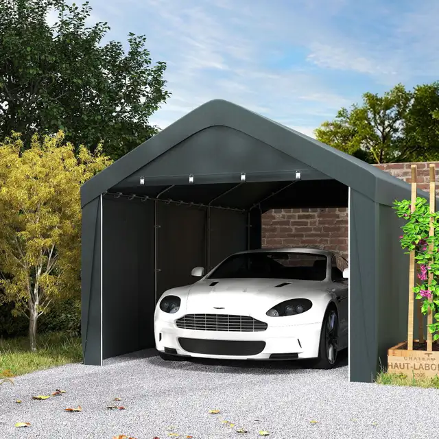11x20ft Heavy Duty Carport Features Roll-up Windows & Doors, Por in Outdoor Tools & Storage in Markham / York Region - Image 2