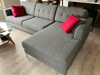 Sectional Couch - Grey