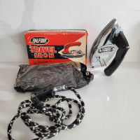 Vintage BALFOUR Folding Travel Iron With Case And Original Box