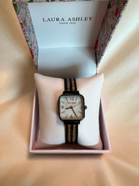 BRAND NEW! Laura Ashley Square Face Mother of Pearl Dial Watch