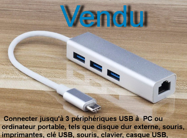 Câble adaptateur HDMI DVI DP VGA USB-C réseau cable alimentation dans Câbles et connecteurs  à Ville de Montréal - Image 2