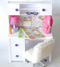 My Life brand DESK for 18" dolls, with Accessories, $10