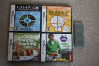 Four Nintedo DS Games sold as a lot. Brain Age, Jamie Oliver, +