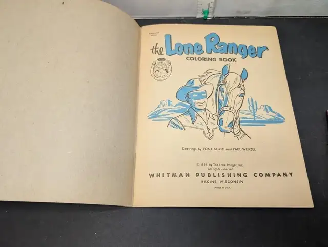 VINTAGE 1959 LONE RANGER COLORING BOOK WHITMAN - CLEAN UNUSED in Arts & Collectibles in Mississauga / Peel Region - Image 3