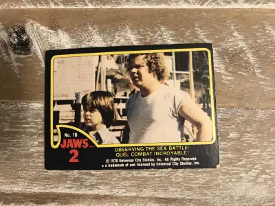 Jaws The movie 1978 collectible card, View more
