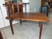 TEAK END TABLE TWO TIER MCM STYLE
