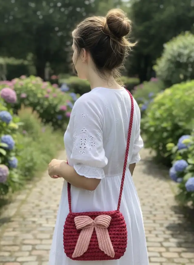 Crochet Bow Purse, sling and handbag in Women's - Bags & Wallets in London - Image 2