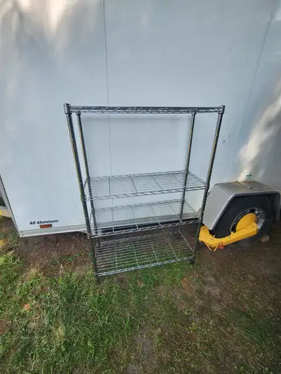 Stainless Steel 4 Adjustable Shelves Refrigerator Unit Or Garage, View more