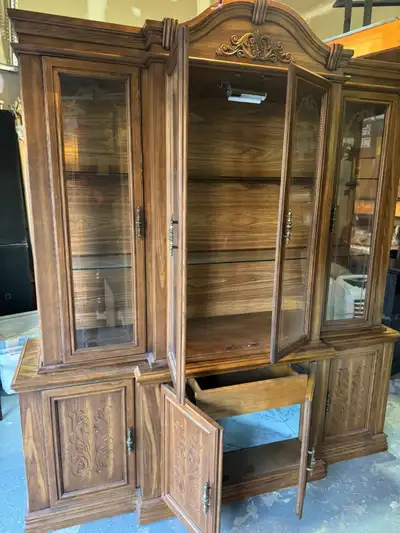 Solid Wood China Cabinet Display Hutch, View more