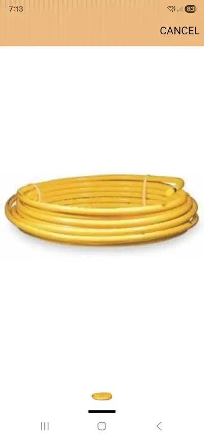 60' roll of 1/2" od coated copper, View more