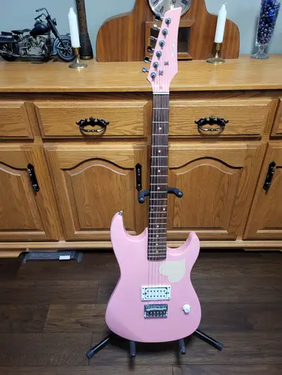 Rocker Music Tools Pink Heart Guitar, View more