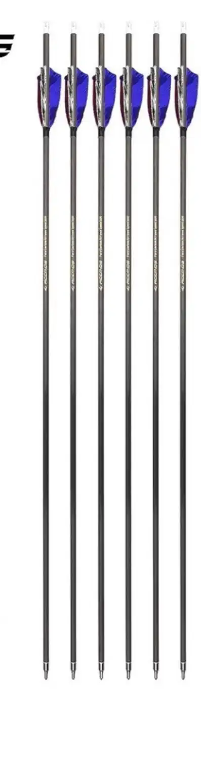 6 pc 31”Carbon 300 spline feather arrows ( NEW) $40, View more