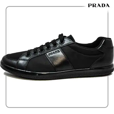 Prada Men's Leather/Nylon Sneaker Black 4E2845 10.5US, View more