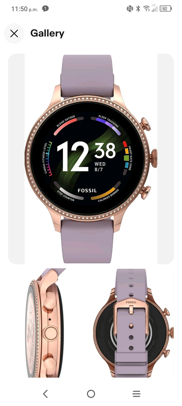 Fossil Women's Gen 6 42mm Touchscreen Smart Watch Alexa Built-In dans Appareils électroniques  à Ville de Montréal