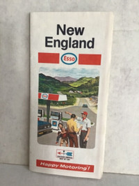 Carte routière New England de Esso 1969