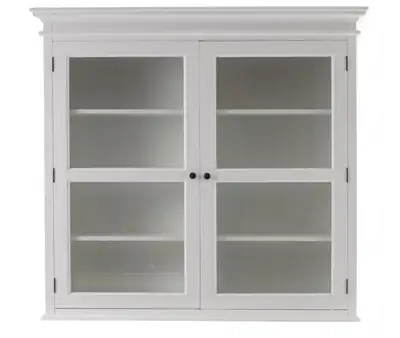 NEW NovaSolo Halifax Glass Display Hutch Cabinet - Solid Wood, View more