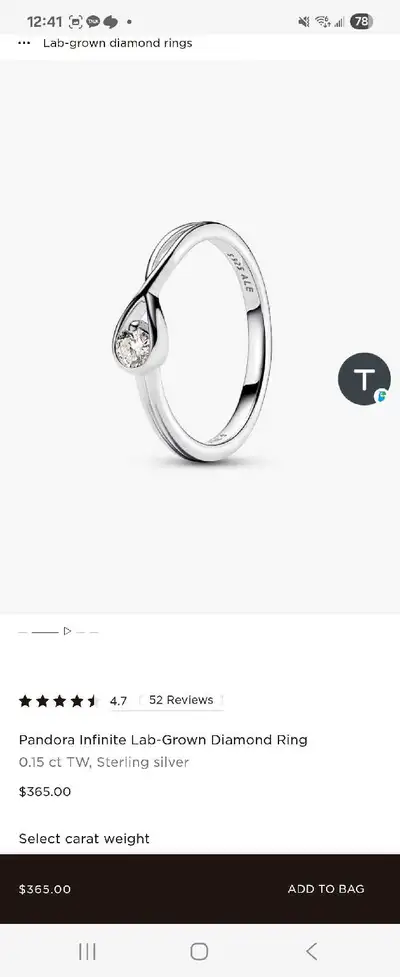 Diamond ring-Pandora, View more