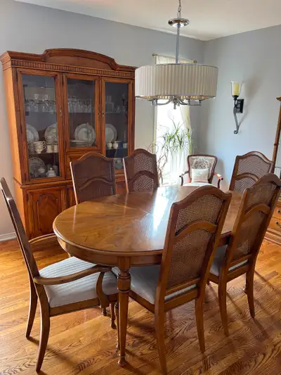 Dining room set.   Old and beautiful, View more