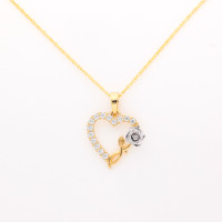 Gold Necklace for Women + VVS Moissanite Diamonds