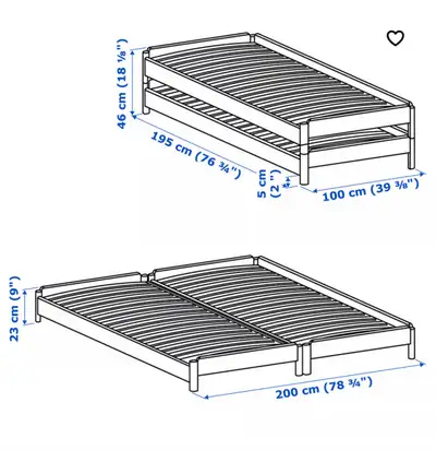 Dorm Stackable twin bed - Utäker, View more