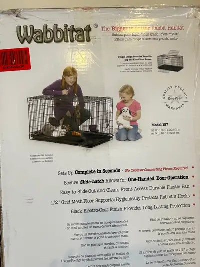 Je vends une cage Wabbitat en excellent état, parfaite pour les chiens, les chats ou les lapins. Cet...