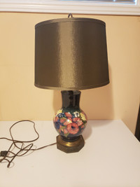 Antique Moorcroft Hibiscus Lamp with Shade Great Condition