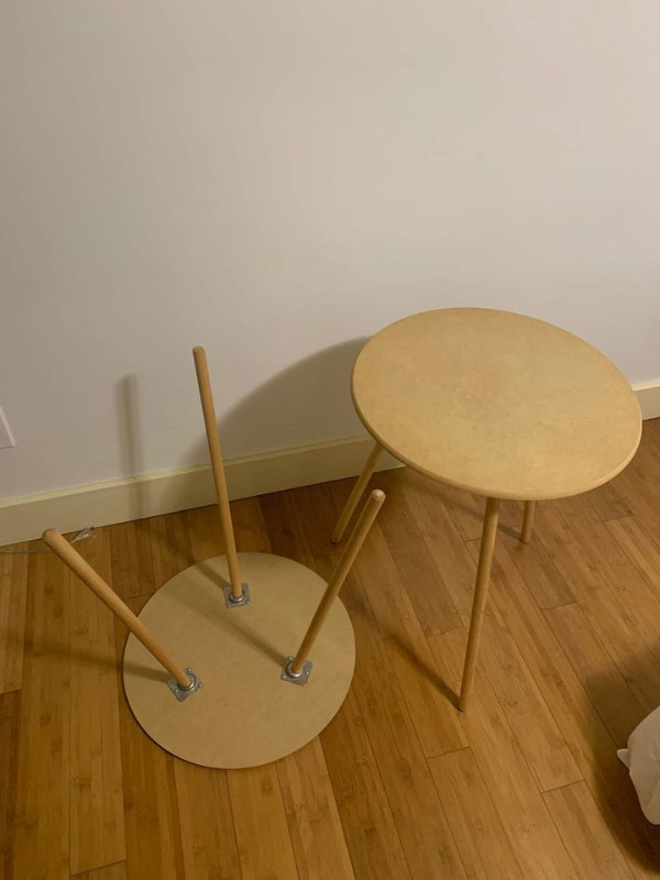 TWO 20Inch Diameter Round Wooden Side Accent Tables or End Table in Other Tables in Moncton - Image 3