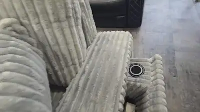 Corduroy Grey Sectional Sofa, View more