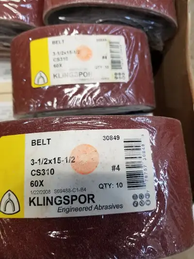 3 1/2 x 15 1/2" sanding belts 60 grit, View more