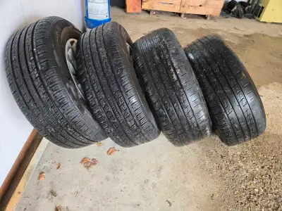 Brand name for tires is I LINK,rims they are OEM GMC alloy wheel,real size for tires are 265/65R18,t...