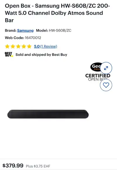 Samsung 200-Watt 5.0 Channel Dolby Atmos Sound Bar FROM $220!!, View more