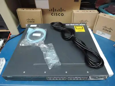 USED Cisco WS-C3560X-24P-L 3560X 24 port Gig POE switch., View more