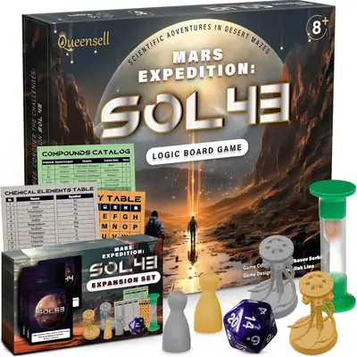 NEW Sealed Queensell Sol 43 Mars Expedition Logic Board Game, View more